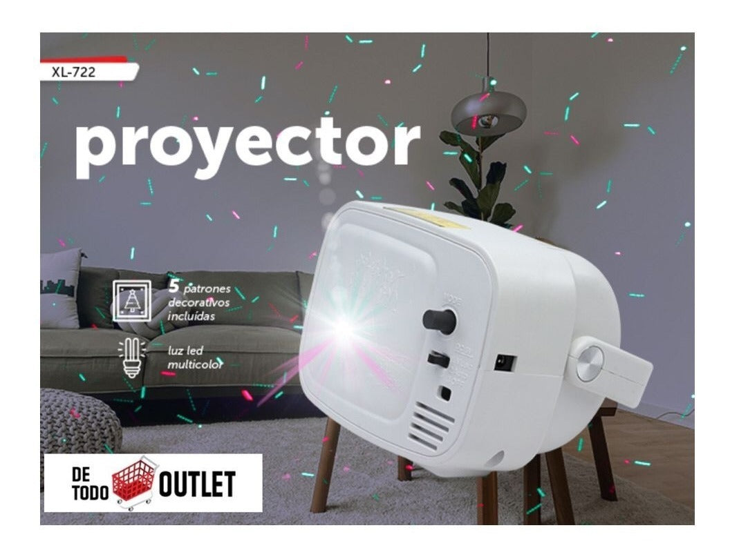 PROYECTOR CUADRADO NAVIDAD PARTY LIGHT