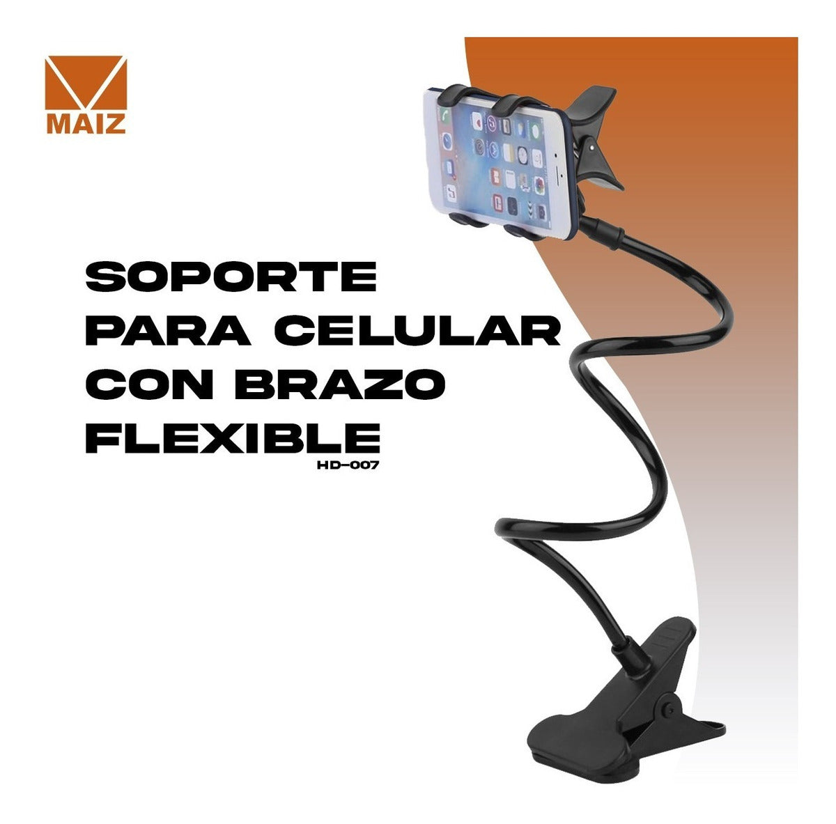 SOPORTE FLEXIBLE CON PINZA