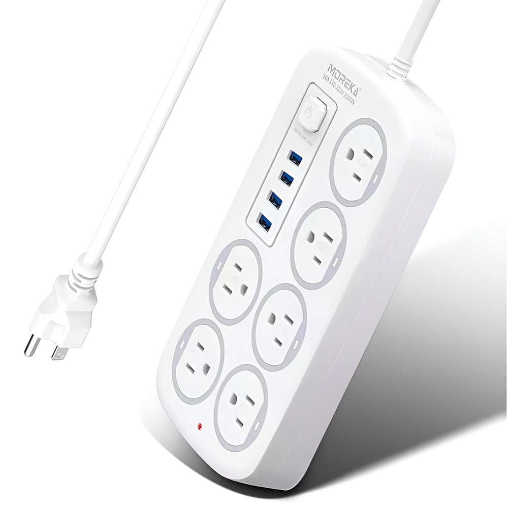 MULTI CONTACTO 4 USB Y 6 CA MOREKA MC-J06U