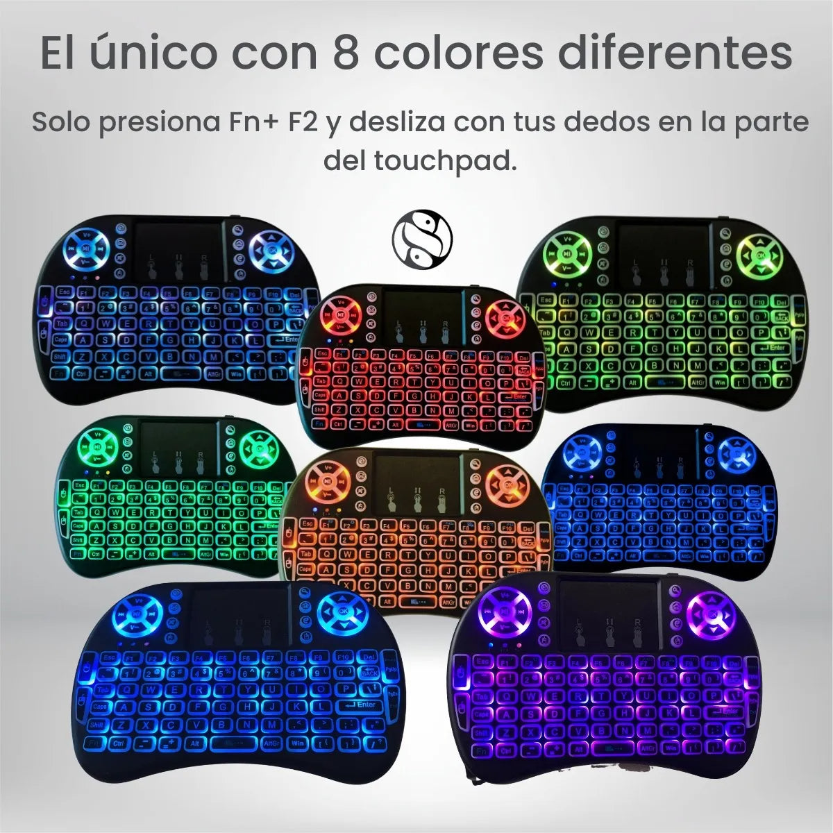 MINI TECLADO INALÁMBRICO CON TOUCHPAD BACKLIT