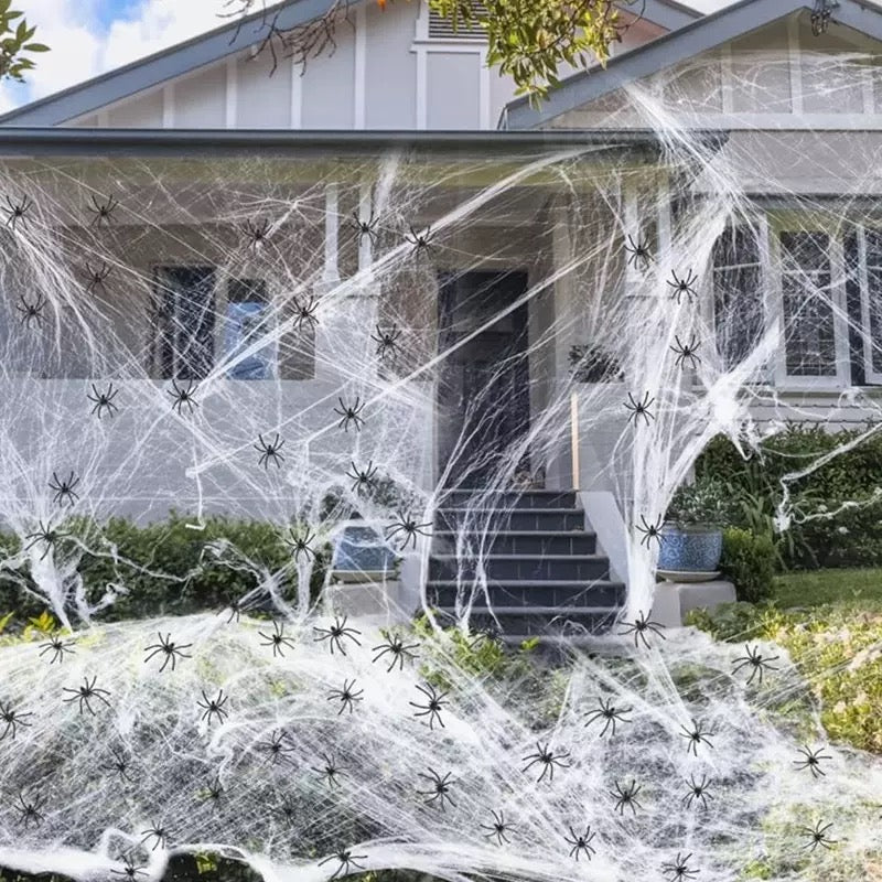12 Telaraña Adorno Hallowen.