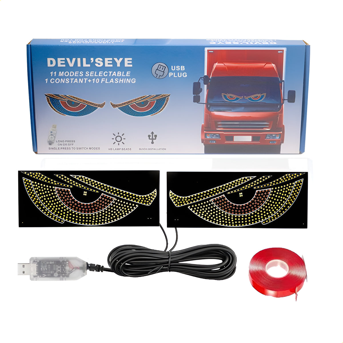 OJOS LED CARRO USB