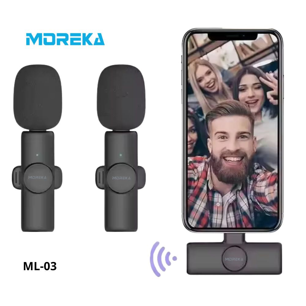 SET DE 2 MICROFONS INALÁMBRICOS MOREKA ML-03