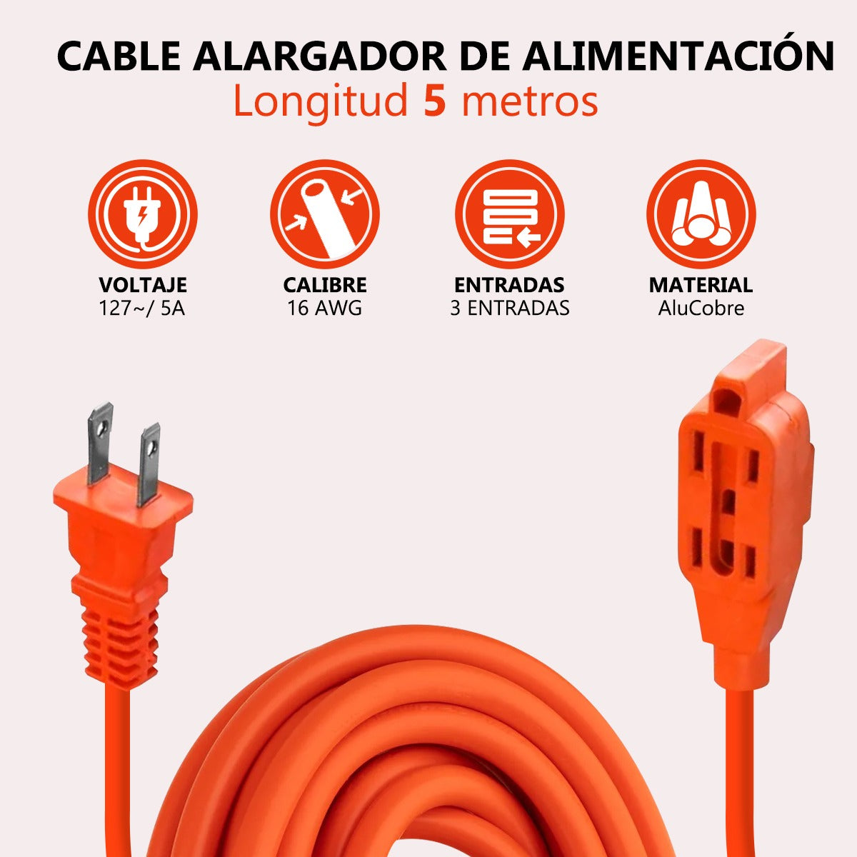 EXTENSION NARANJA 5 M