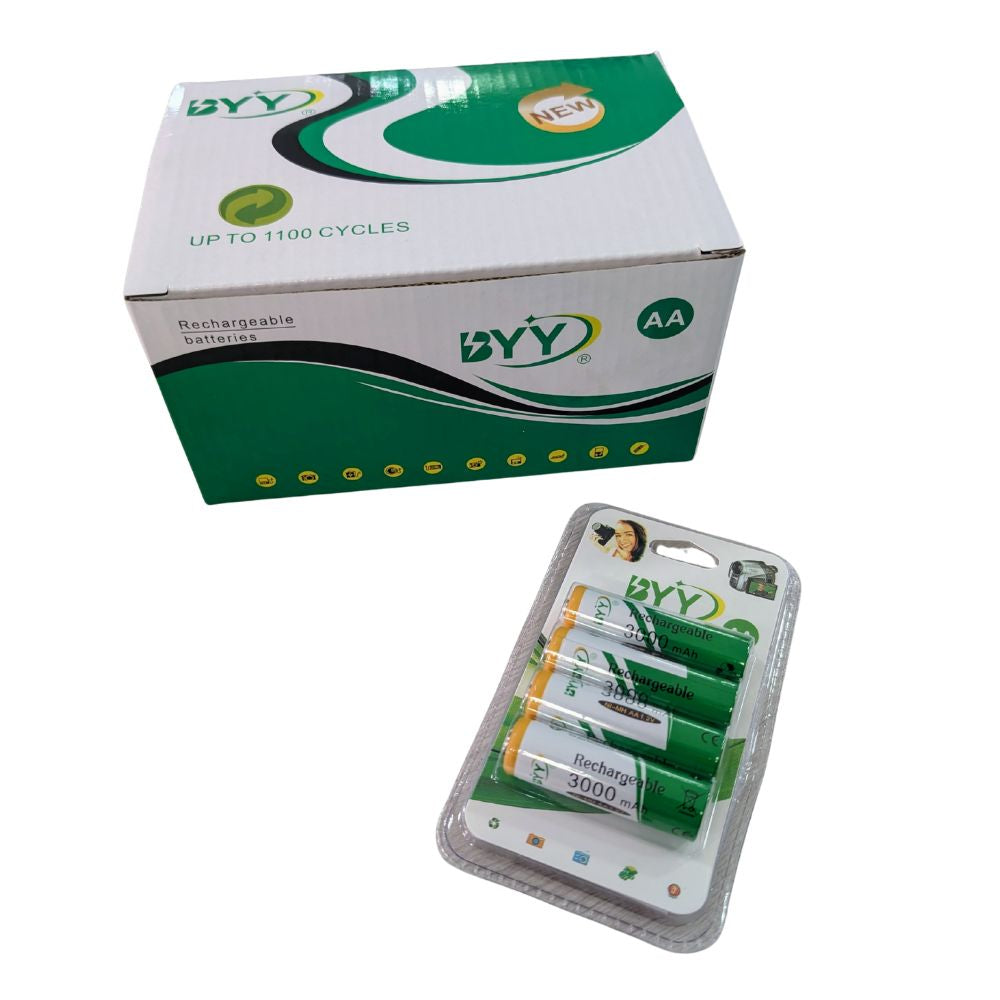 PAQUETE DE 4 PILAS DOBLE A 3000 mAh MOREKA