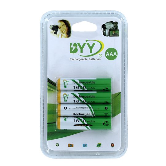 PAQUETE CON 4 PILAS RECARGABLE 3A MOREKA