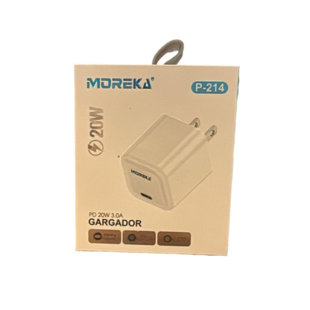 CUBO CARGA RÁPIDA 20W MOREKA P-214