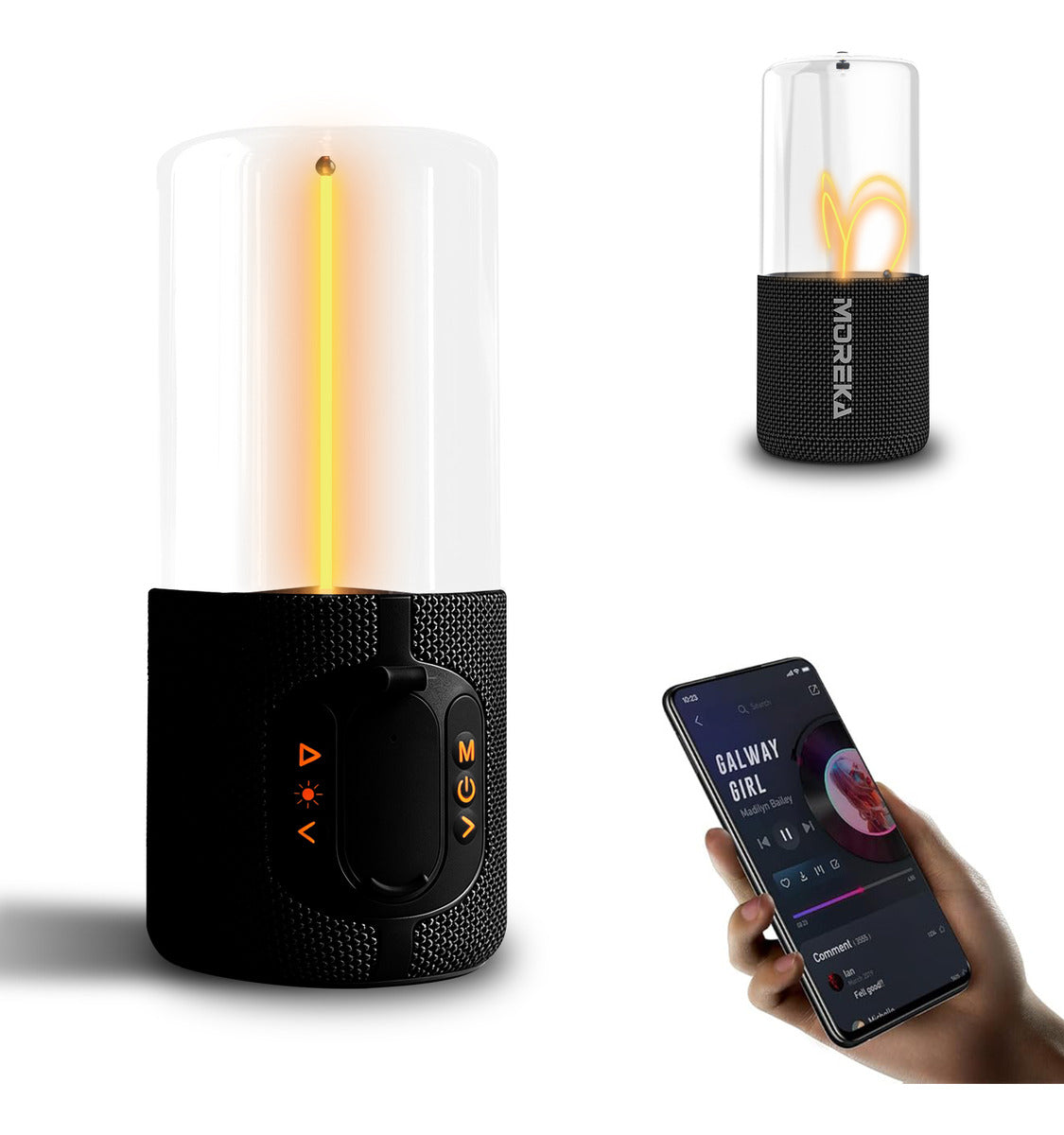 BOCINA CON LUZ CÁLIDA MOREKA 440