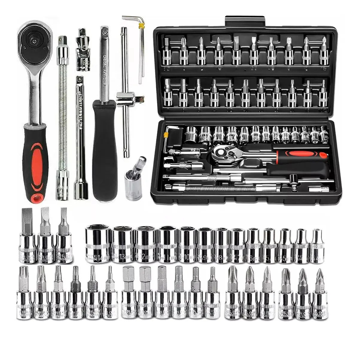SET HERRAMIENTA DADOS 46 PIEZAS (MOREKA)