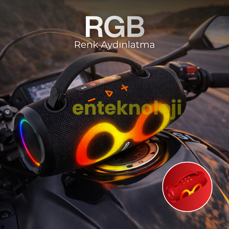 BOCINA CON DOBLE LUZ RGB BS-LC6