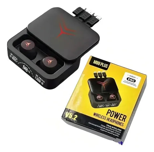 AUDÍFONOS M88 PLUS POWER BANK