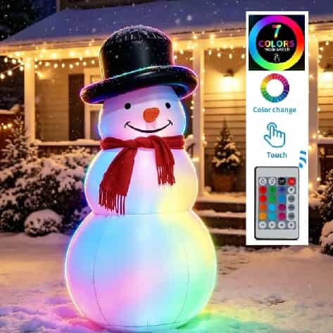 Muñeco de nieve inflable LED de 1.5 m con control remoto LU1905, imagen 2