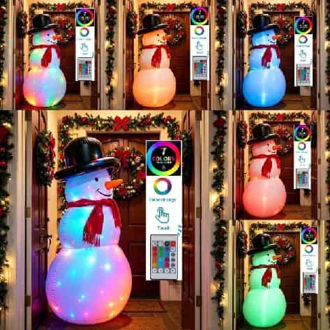 Muñeco de nieve inflable LED de 1.5 m con control remoto LU1905, imagen 3