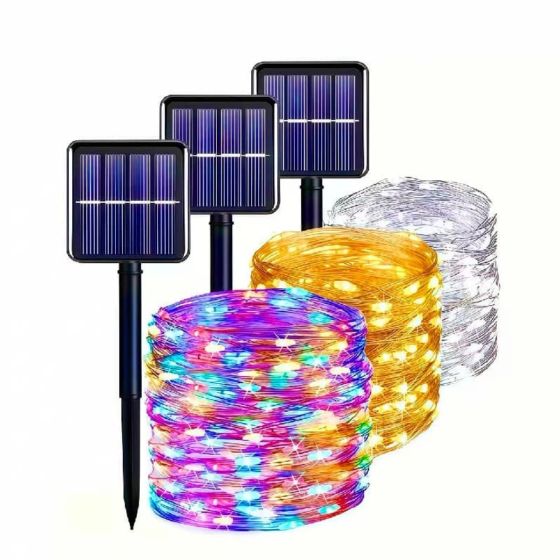 Serie solar LED de 12 metros con 100 luces LU3221, vista del producto