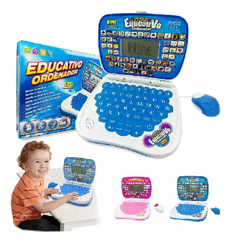 Computadora infantil educativa en español e inglés con mouse LU3764, imagen 1