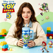 Vaso de acero inoxidable con popote Toy Story y Spider-Man de 40 oz LU99398, imagen 2