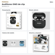 MOREKA E611: collage comercial con fotografías originales del producto, colores y empaque.