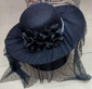 Sombrero de Catrina con flores y velo MZ-516A