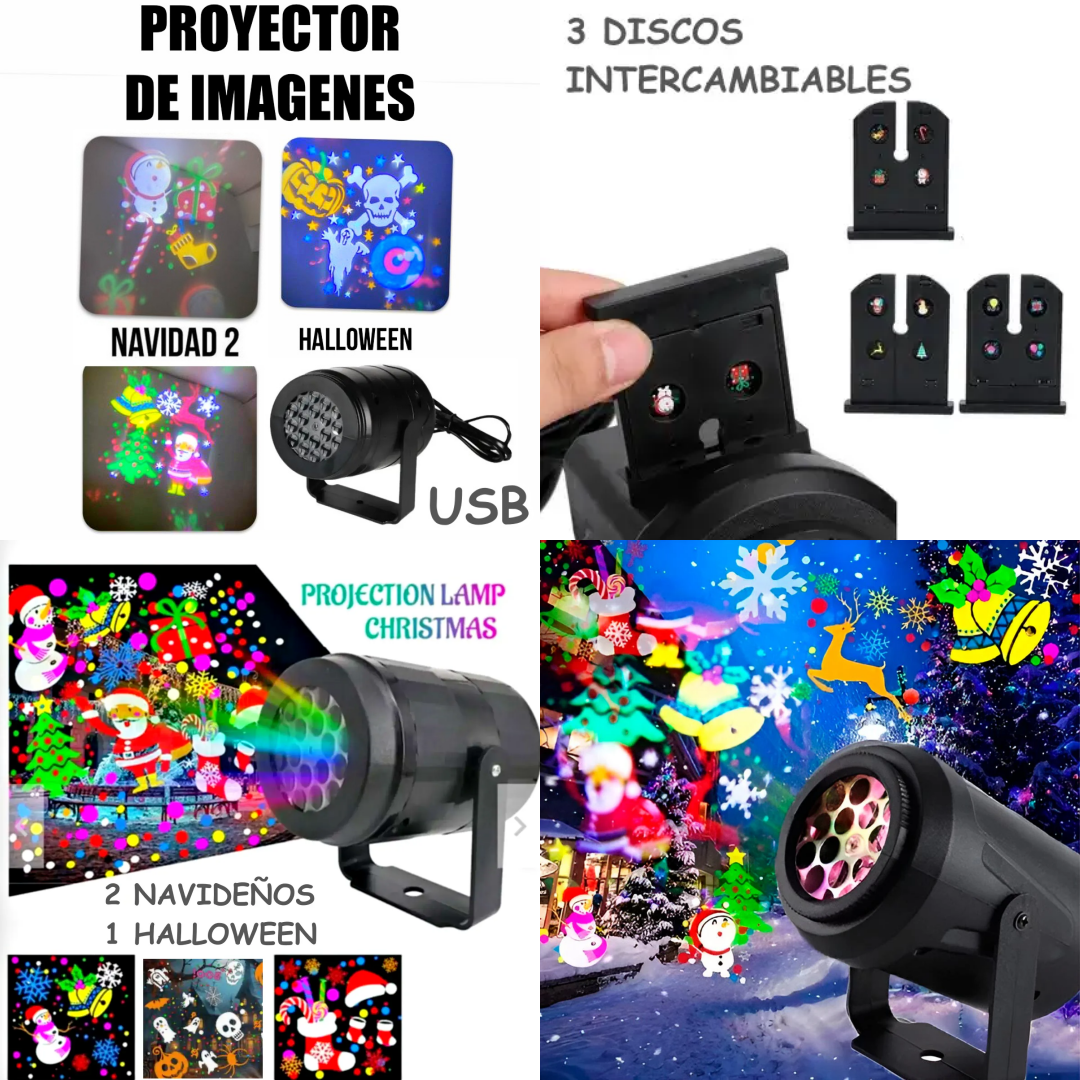 PROYECTOR DISCOS NAVIDEÑOS USB