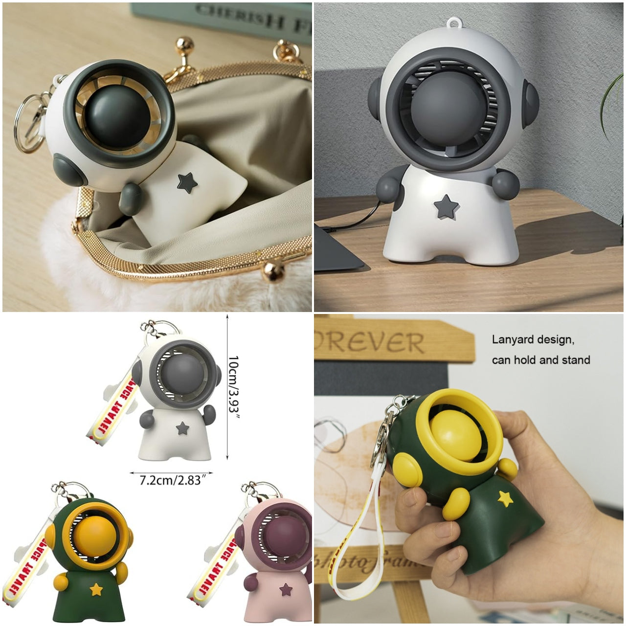VENTILADOR RECARGABLE ASTRONAUTA surtido