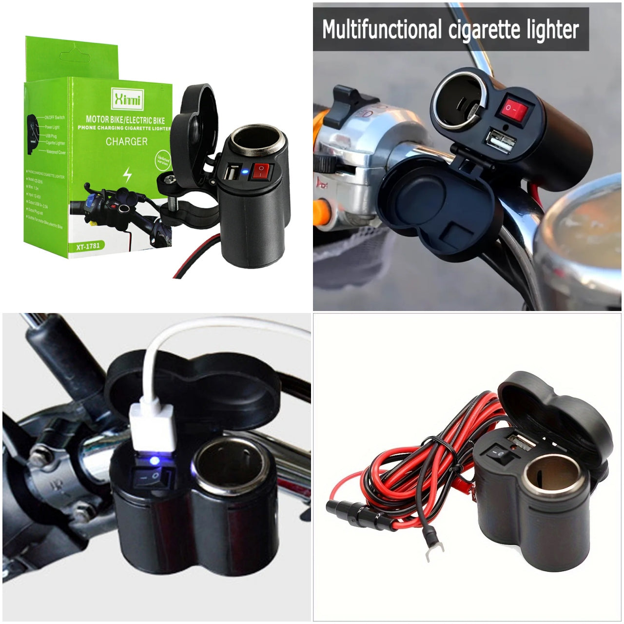 USB PARA MOTO + ENCENDEDOR