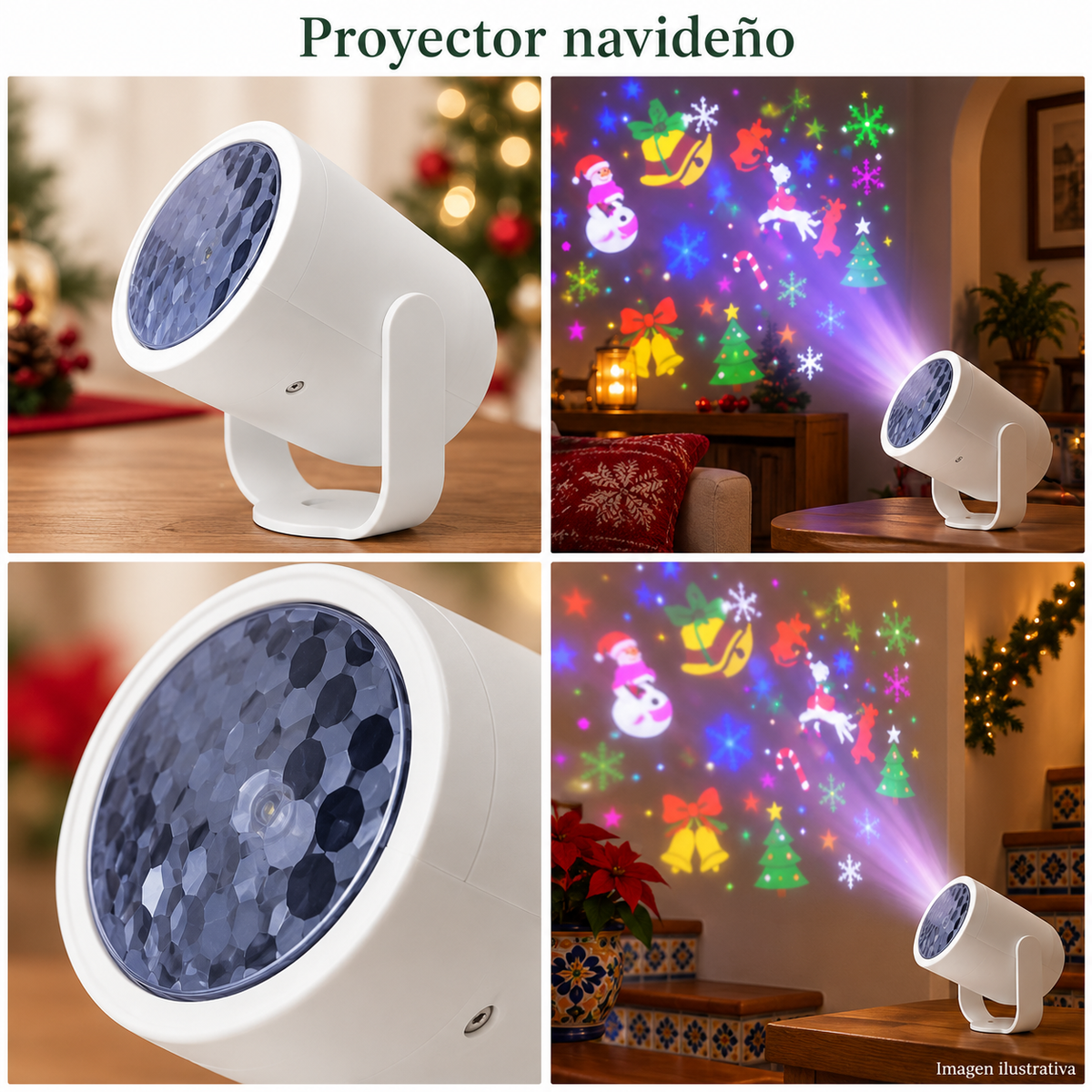 Proyector navideño de figuras XL728