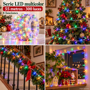 Serie LED multicolor 55 metros 300 luces