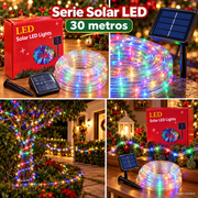 Serie solar LED multicolor de 30 metros