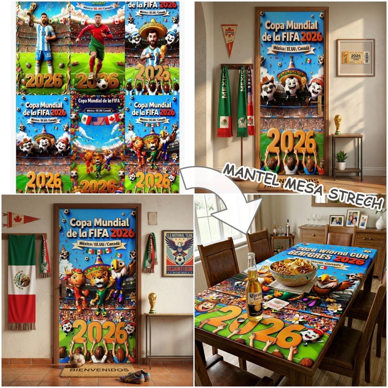 FUNDA/MANTEL PUERTA MUNDIAL ADORNO 210X95 CM
