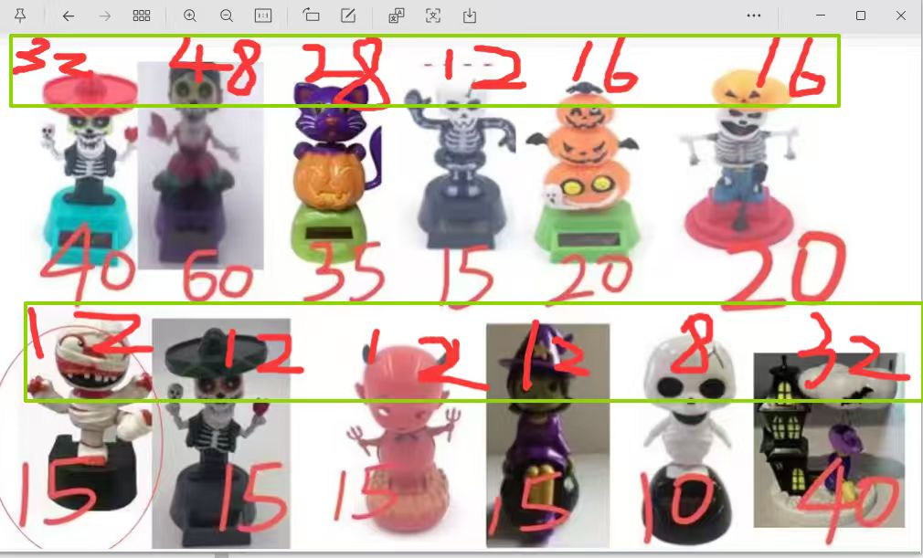 Figura decorativa Halloween modelos surtidos YBJ-22