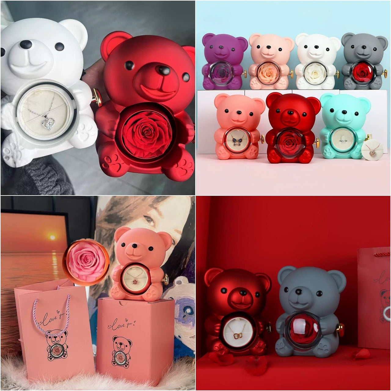 OSO FLOR CON PORTA DIJE