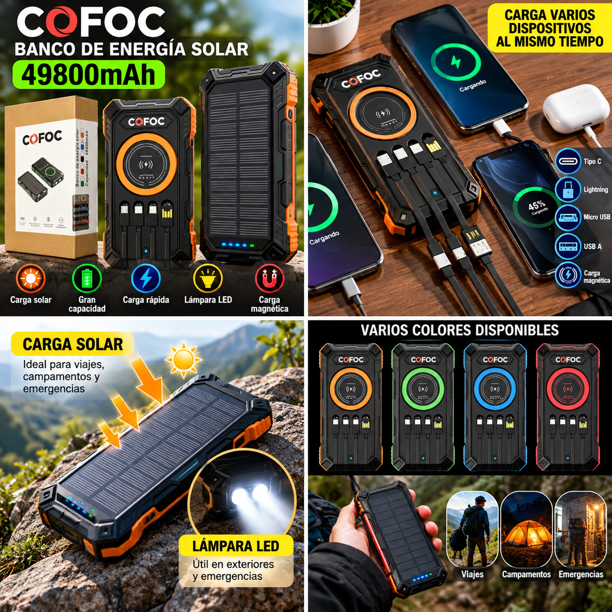 COFOC Power Bank Solar 49800mAh - imagen promocional