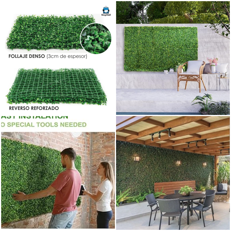 PANEL DE FOLLAJE ARTIFICIAL 60x40