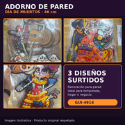 Adorno de pared Día de Muertos GUI-4914 46 cm