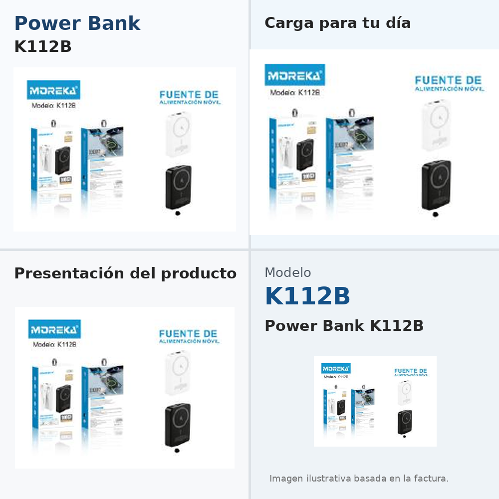 POWER BANK MOREKA K112B - imagen principal