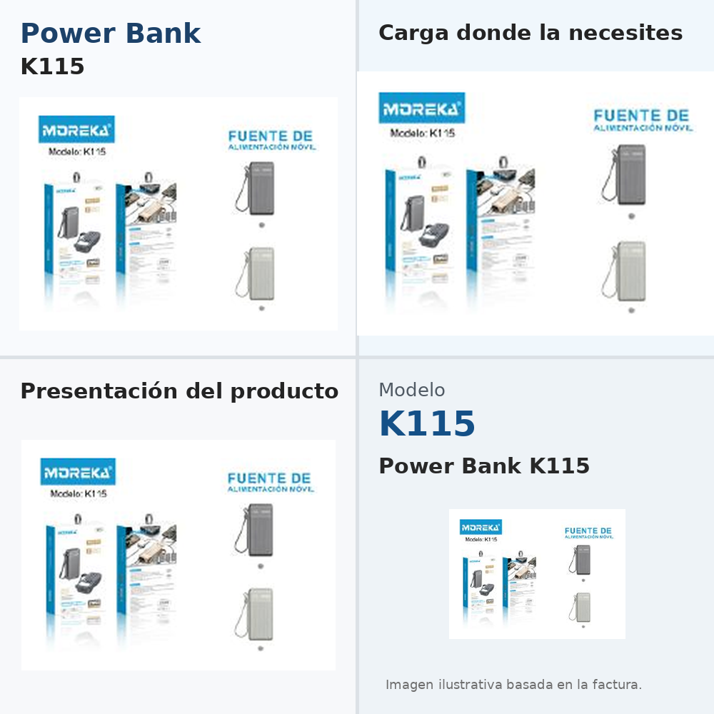 POWER BANK MOREKA K115 - imagen principal