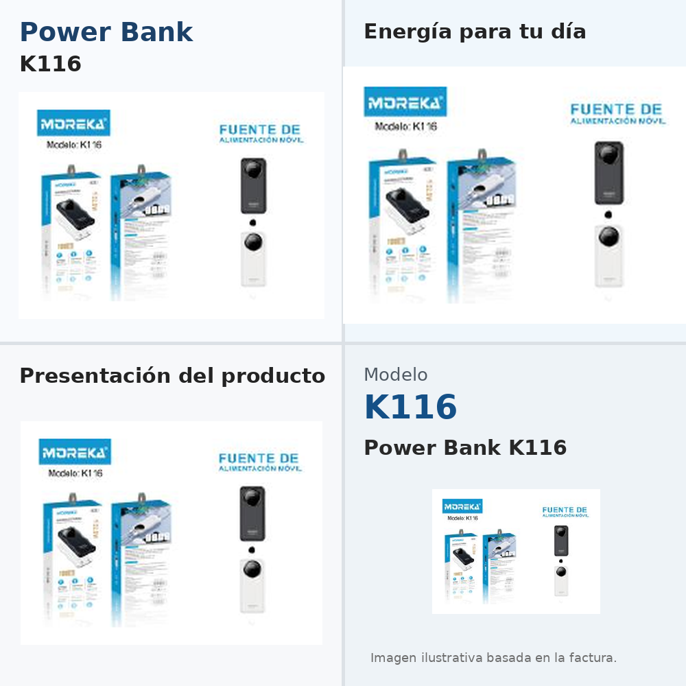 POWER BANK MOREKA K116 - imagen principal
