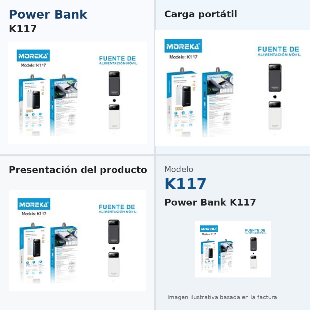 POWER BANK MOREKA K117 - imagen principal