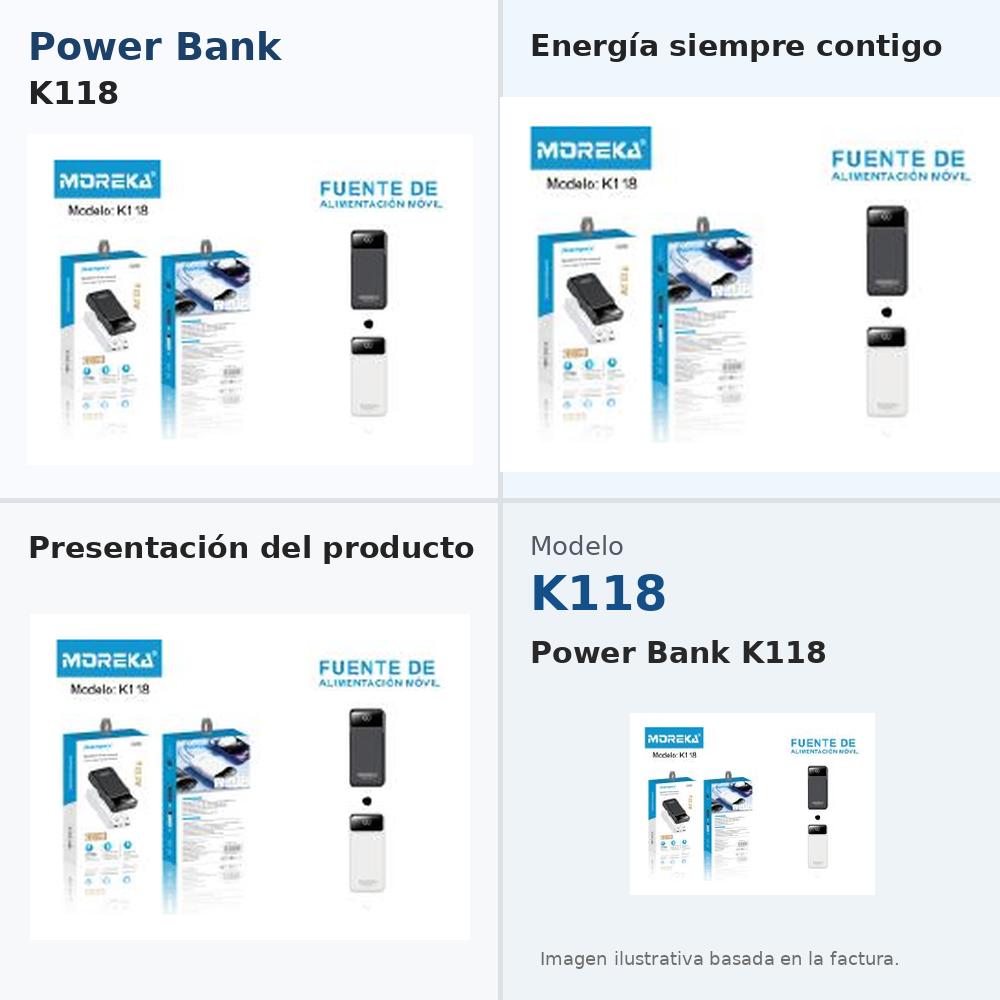 POWER BANK MOREKA K118 - imagen principal