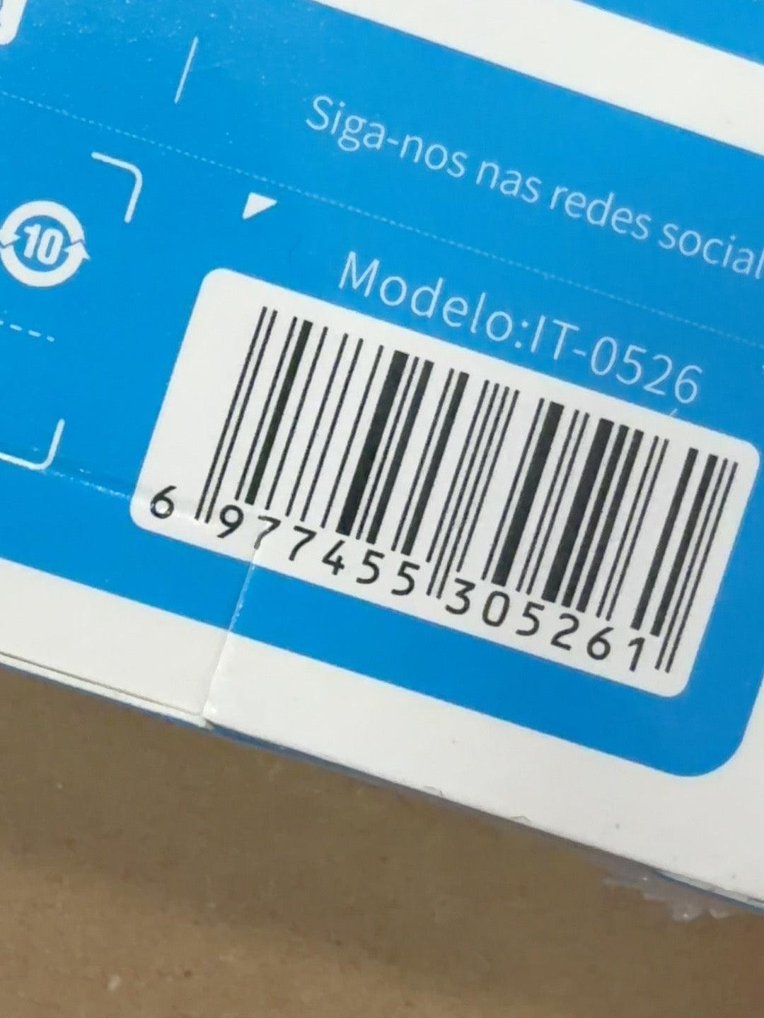 Power Bank IT-BLUE IT-0526 código de barras