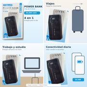 Power Bank IT-BLUE IT-0526 collage promocional 4 escenas