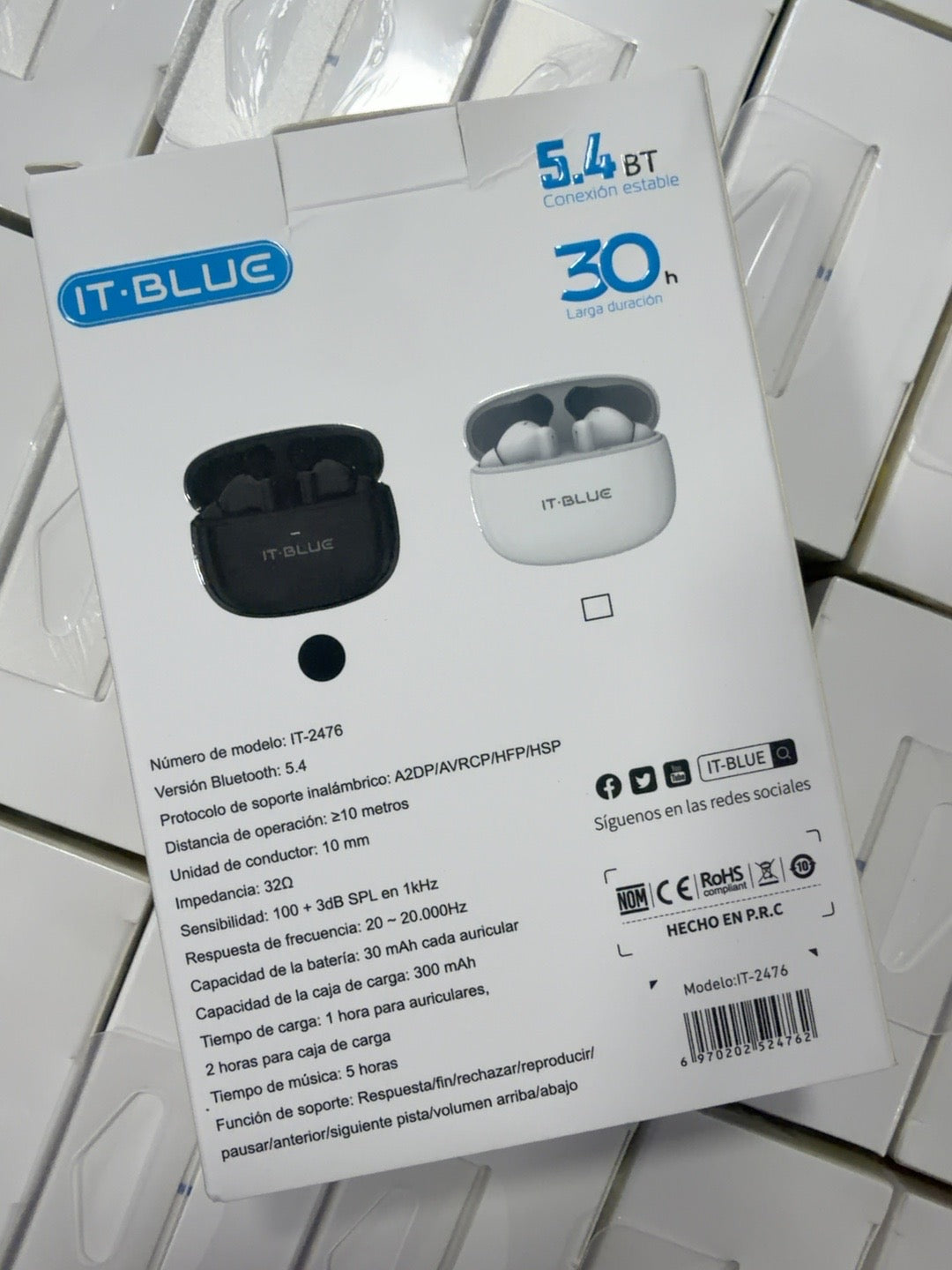 Auriculares inalámbricos IT-BLUE IT-2476 especificaciones