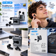 Audífonos inalámbricos IT-BLUE IT-2481 collage promocional premium
