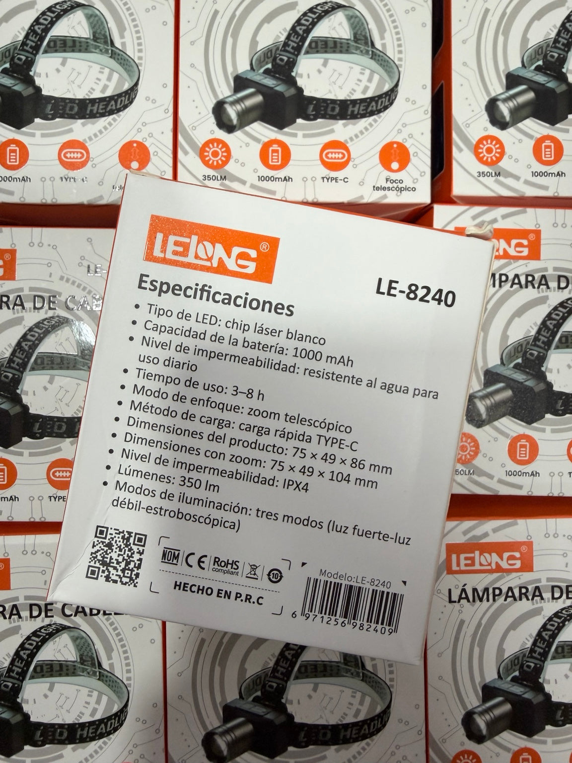 Lámpara de cabeza LELONG LE-8240 especificaciones