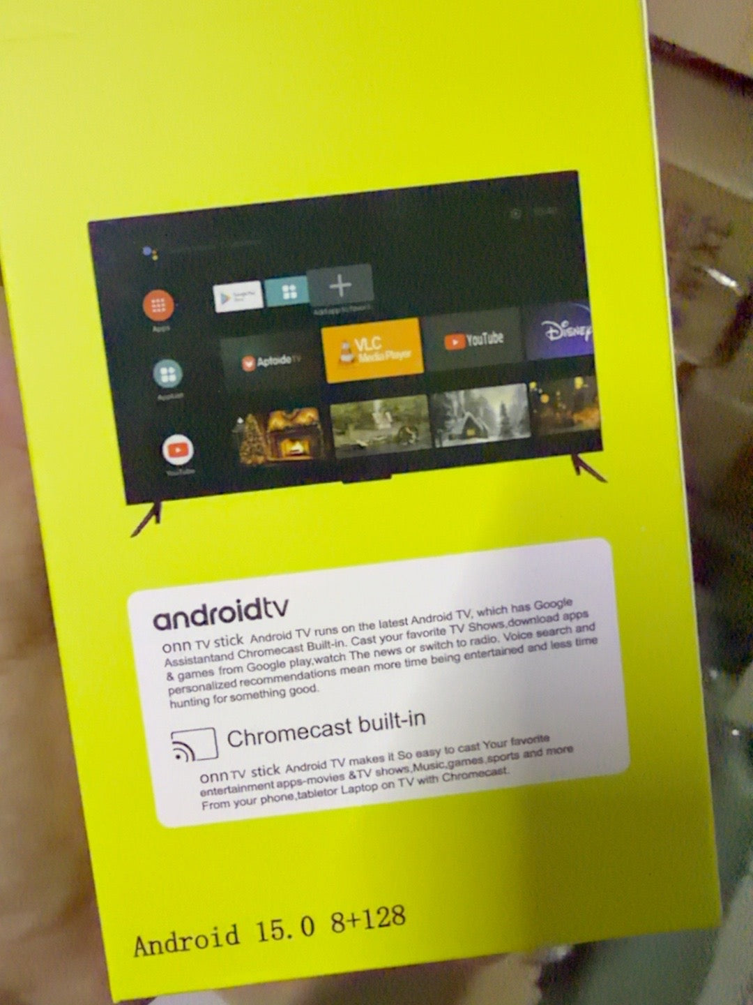 ONN TV Stick Google TV - empaque posterior