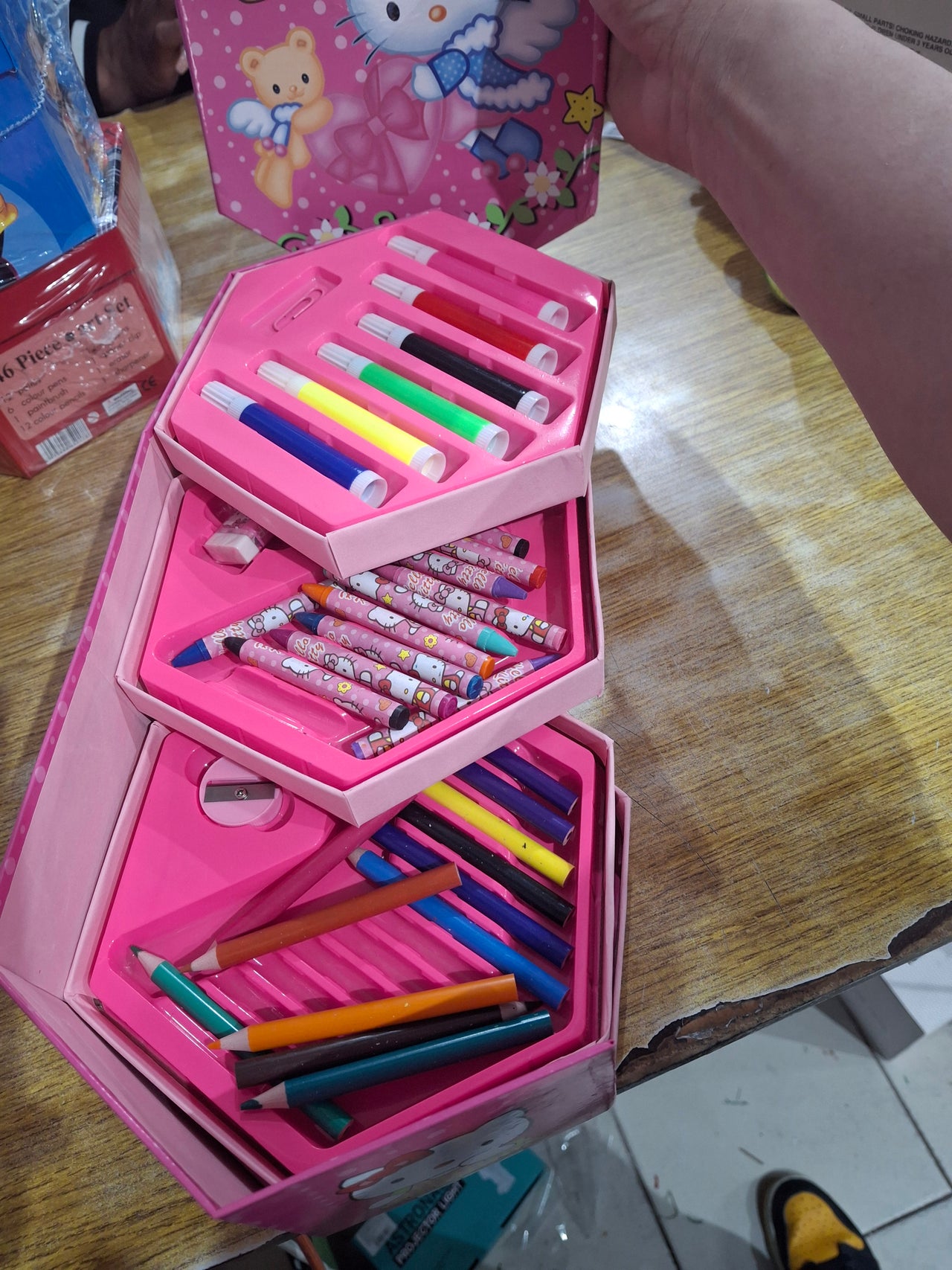 Set de arte exagonal