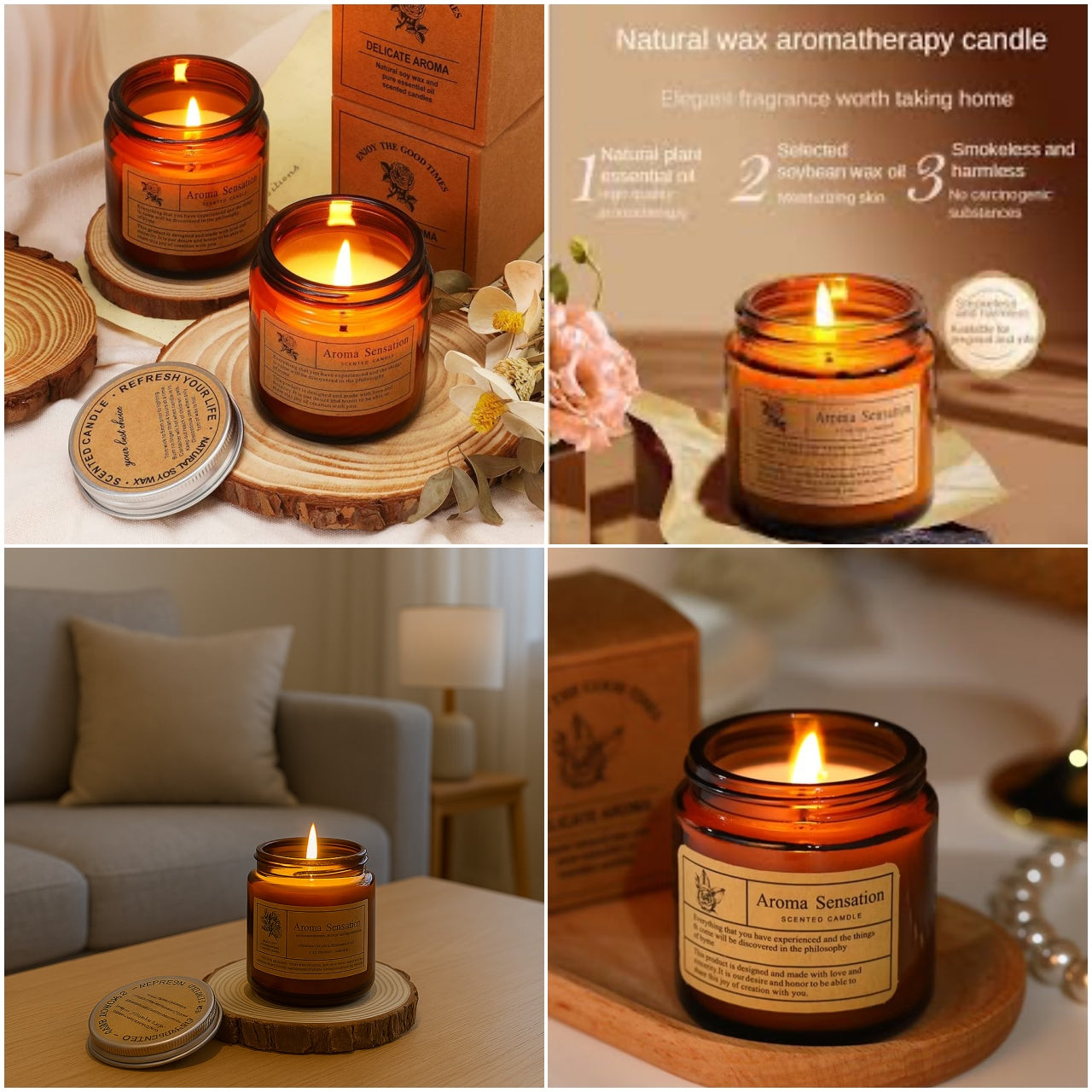 Vela aromatica chica 80g