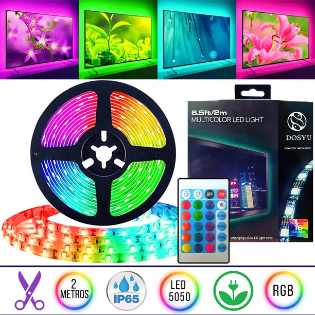 TIRA DE LUZ RGB 2 mtrs CONTROL